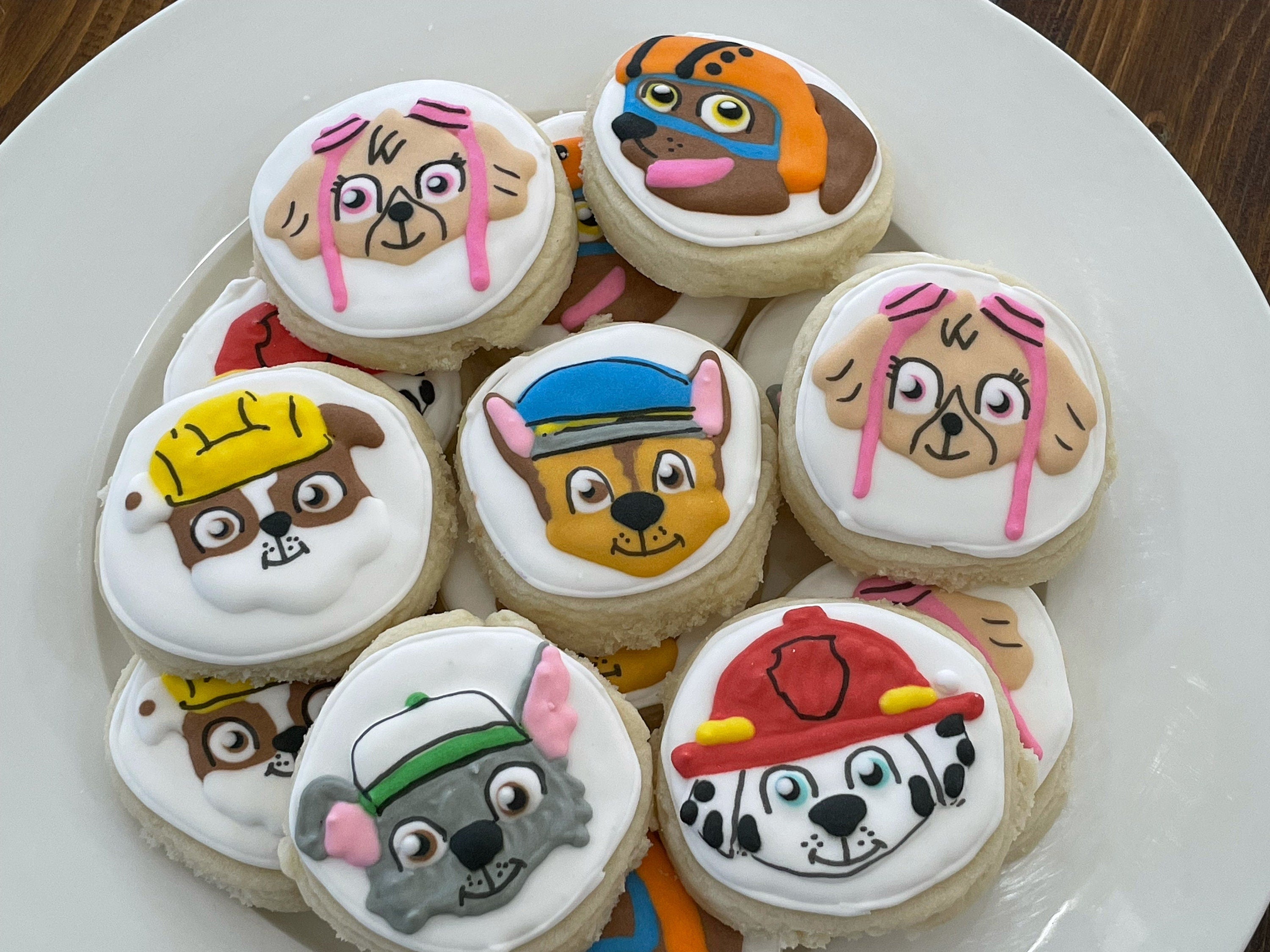 Paw Patrol Theme Birthday Character Decorated Cookies Set