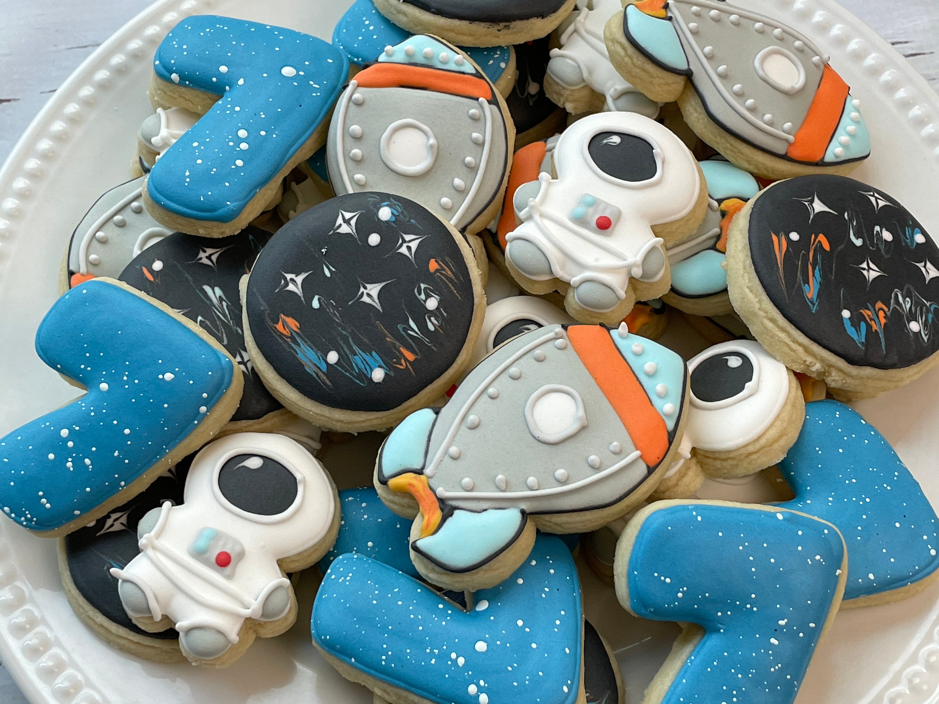 Space/Astronaut Birthday Decorated Cookies Set
