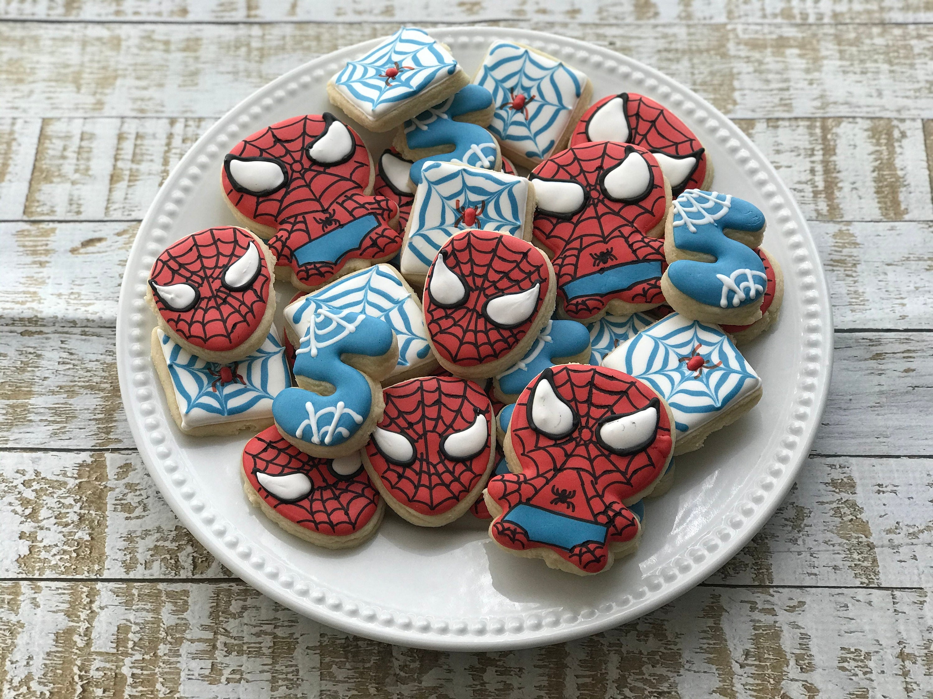 Spider-Man Birthday Decorated Cookies Set
