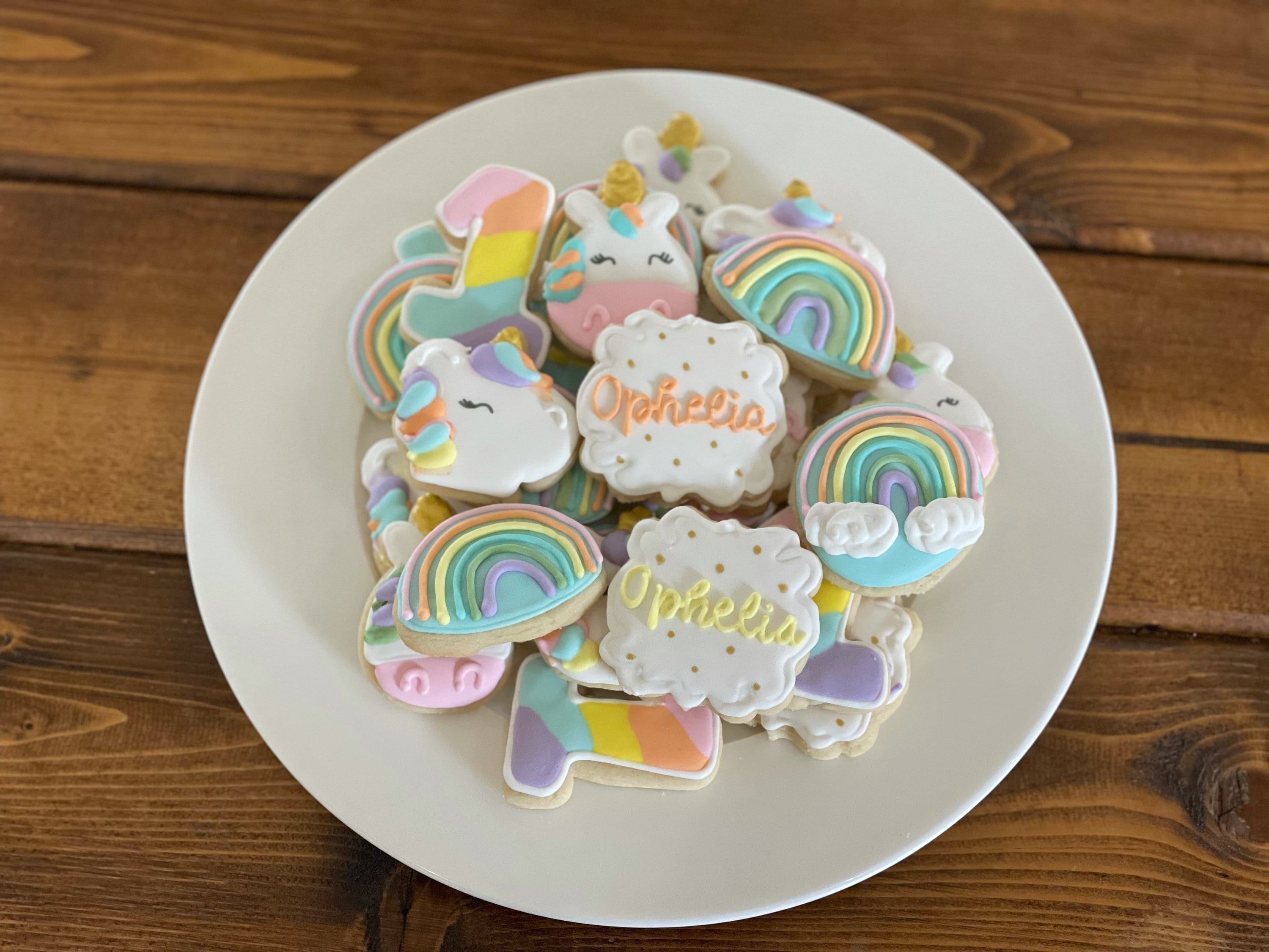 Unicorn Birthday Theme Decorated Cookies Set