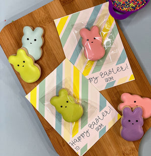 Open image in slideshow, Peep bunny mini cookie card
