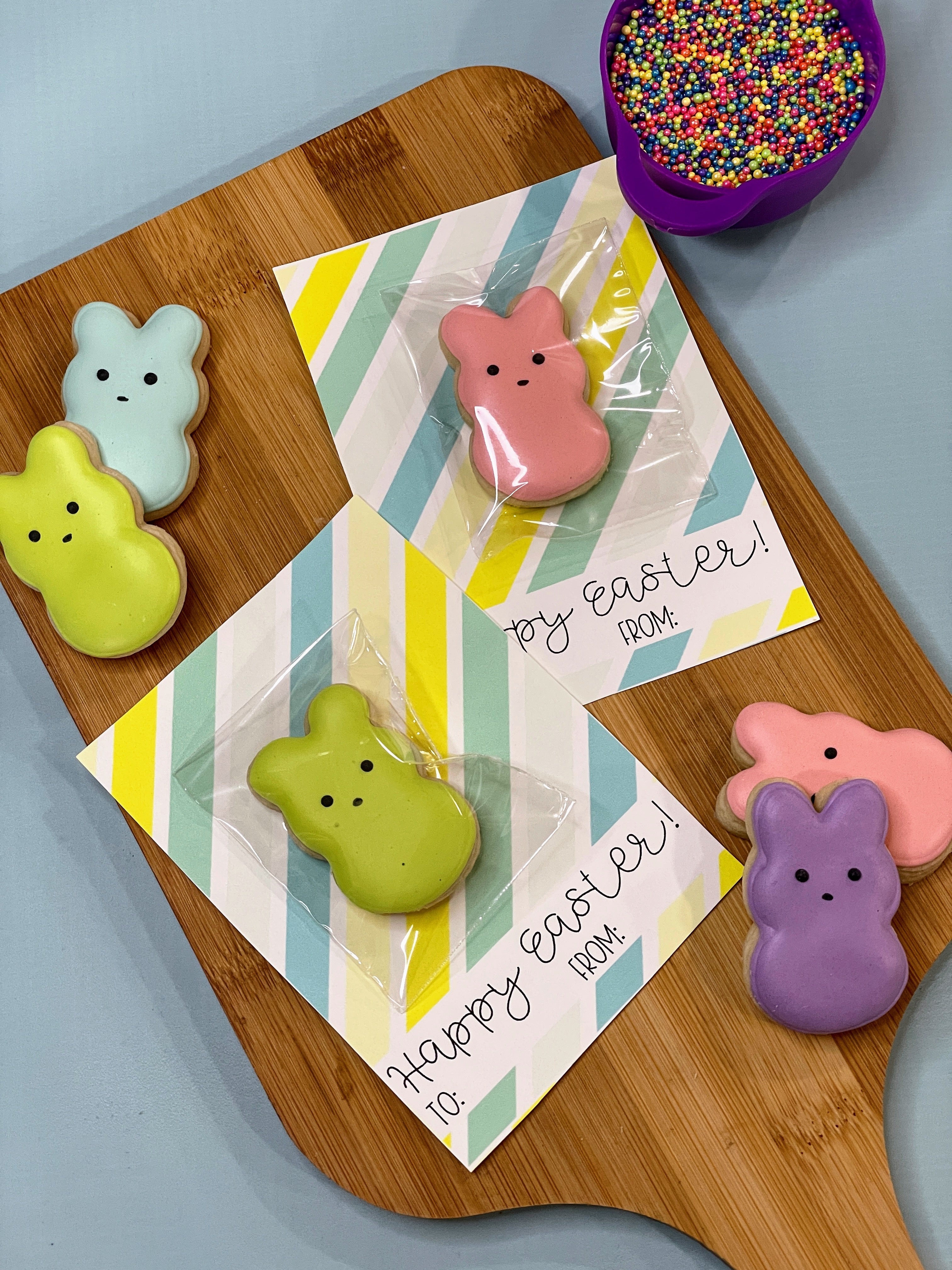Peep bunny mini cookie card