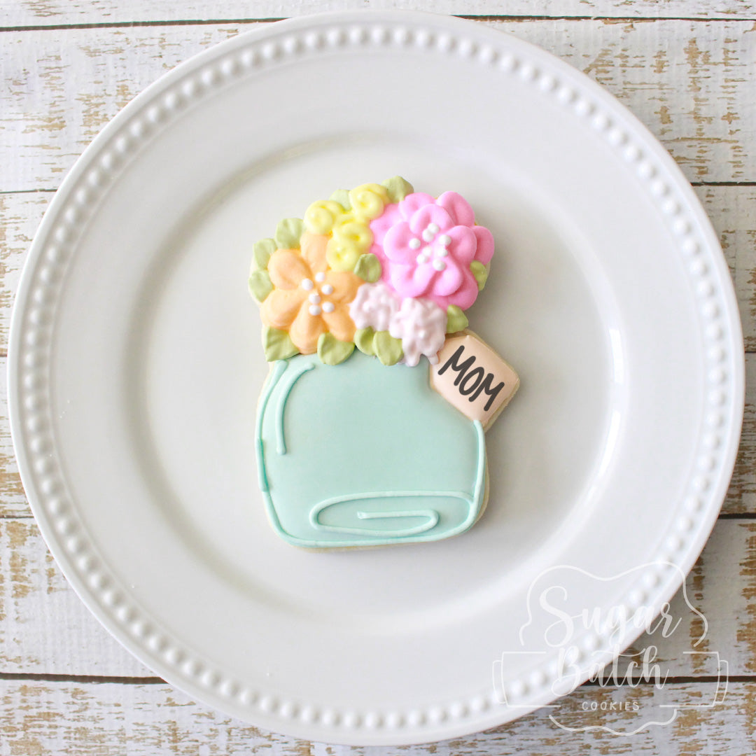 Mother's Day Mason Jar Decorated Cookie
