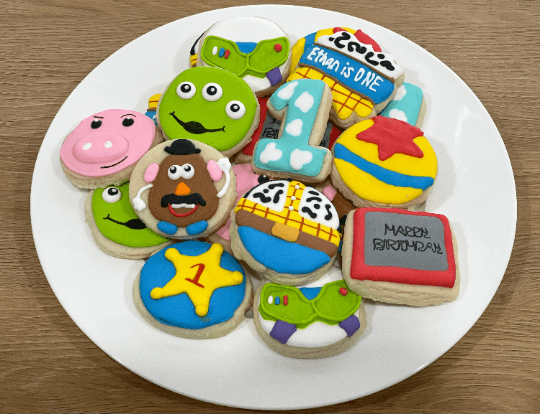 Toy Story Themed Birthday Decorated Cookies